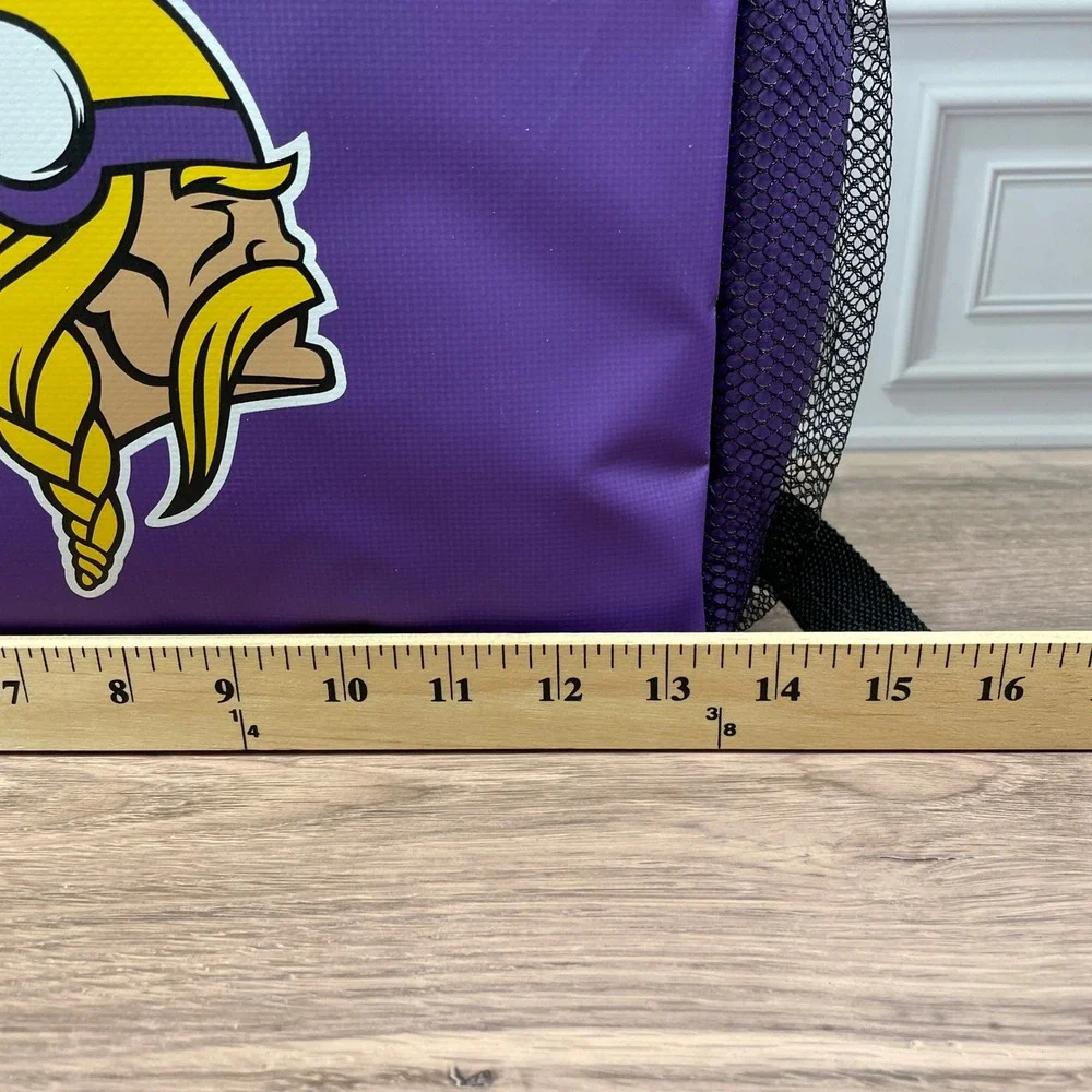 Minnesota Vikings Yellow Purple Insulated Lunch Backpack Bag Cooler NFL Football